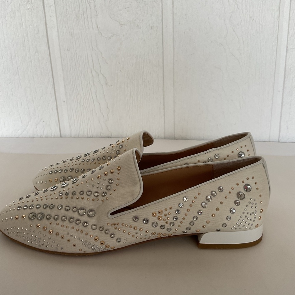 Donald J. PLINER New Leather Studded Loafers size 8 - Picture 9 of 16